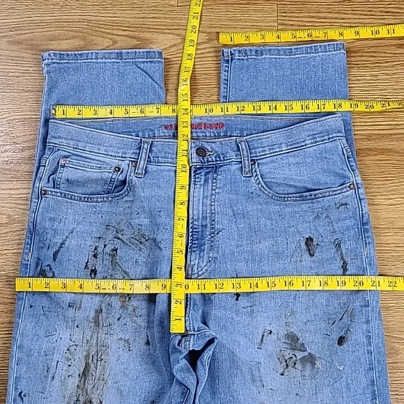 LUCKY BRAND 410 ATHLETIC STRIGHT 36x30 MENS PRE-OWNED MECHANIC WORK STRECH JEANS - Picture 2 of 8